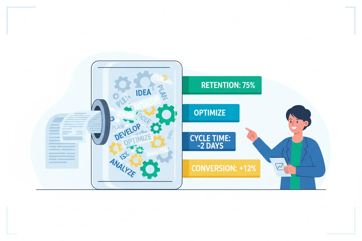 Product manager refining resume achievements with business metrics before applying.